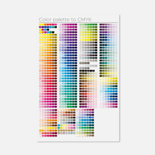 CMYK Colour Swatch for DTF and UV-DTF Printing