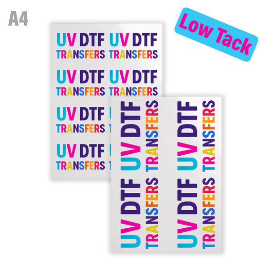 A4 Low Tack UV DTF Transfers Sheet